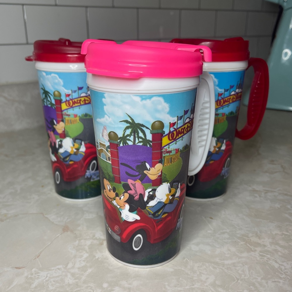 Lot of 3 Disney parks quick refill mugs